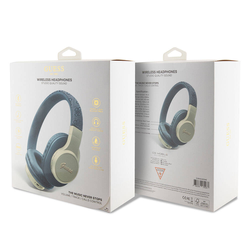 Guess Orjinal Lisanslı Script Gold Serisi Metal Yazı Logolu 4G Desenli Bluetooth Kulaklık - 7 Guess Orjinal Lisanslı Script Gold Serisi Metal Yazı Logolu 4G Desenli Bluetooth Kulaklık - 7